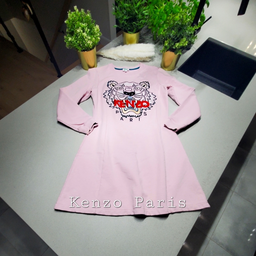 KENZO PARIS Superbe robe de designer de style "hoodie" avec logo de la marque